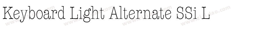 Keyboard Light Alternate SSi Light Alternate字体转换